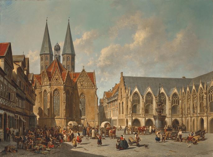 Jacques Francois Carabain - Old town square,  Braunschweig | MasterArt